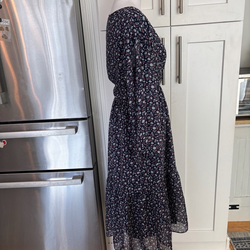 Madewell Tie Waist Midi Dress in Harvest Vine Size Small - Picture 4 of 13